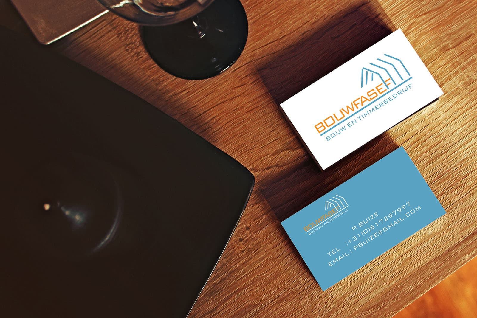 A logo and stationery suite for construction company Bouwfasef