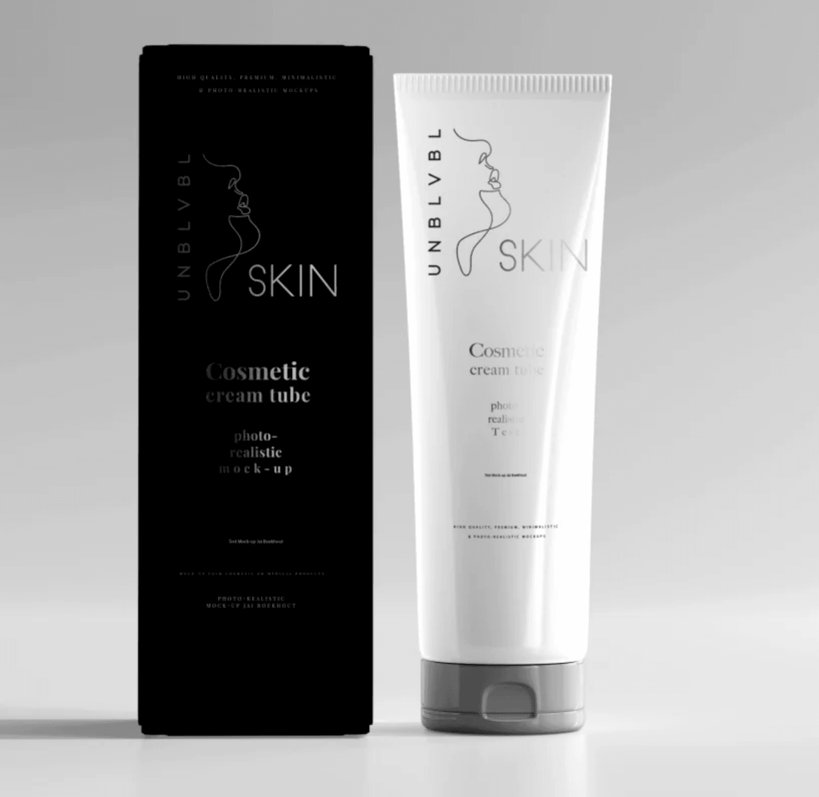 Logo and packaging design for UNBLVBL Skin